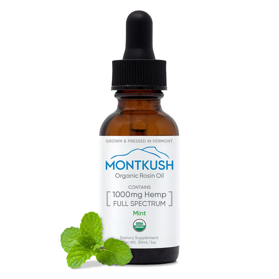Mint - Hemp Rosin Oil Drops - 1000mg – 33mg per serving